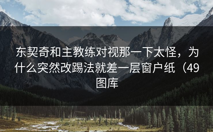 东契奇和主教练对视那一下太怪,为什么突然改踢法就差一层窗户纸(49图库 东契奇和主教练对视那一下太怪,为什么突然改踢法就差一层窗户纸(49图库